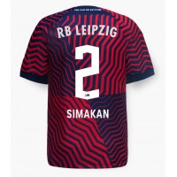 RB Leipzig Mohamed Simakan #2 Gostujuci Dres 2023-24 Kratak Rukav